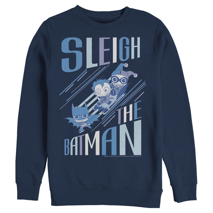fifth sun Men's Batman Christmas Sleigh the Hero Sweatshirt