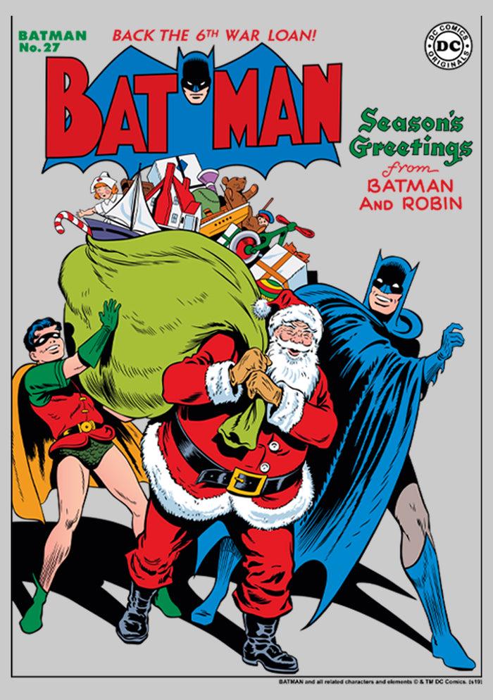 Fifth Sun Men's Batman Christmas Vintage Season Greetings Sweatshirt