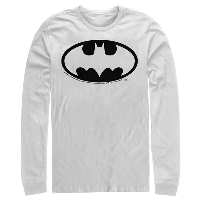 fifth sun Men's Batman Dark Night Logo Long Sleeve Shirt