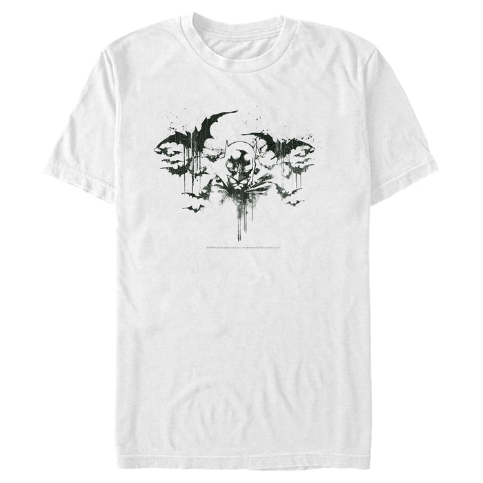 fifth sun Men's Batman Emerging from the Shadows Like a Bat T-Shirt