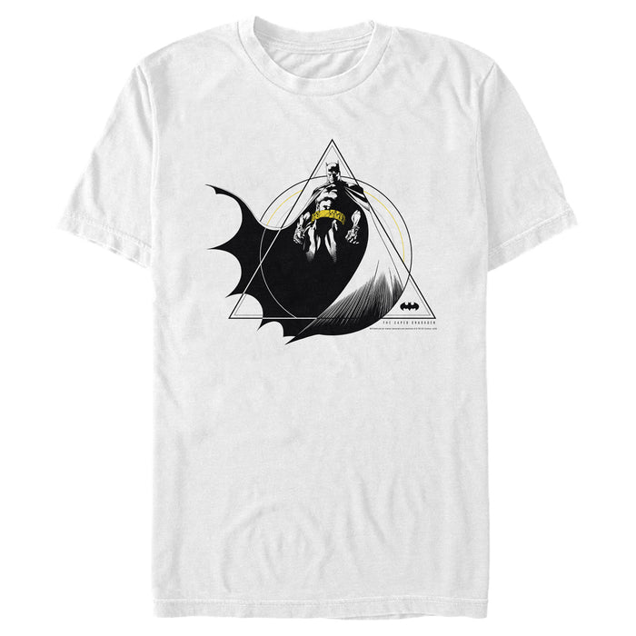 fifth sun Men's Batman Geometric Caped Crusader T-Shirt