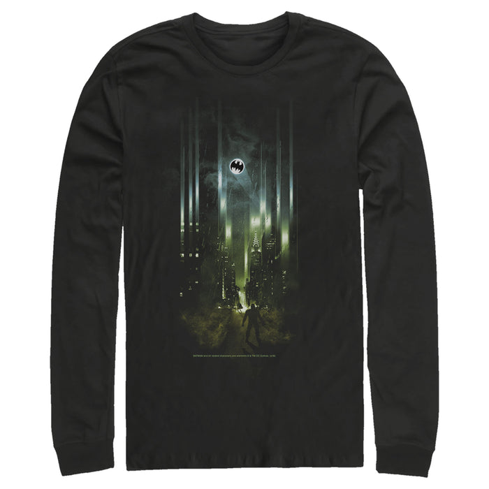 fifth sun Men's Batman Gotham City Signal Long Sleeve Shirt