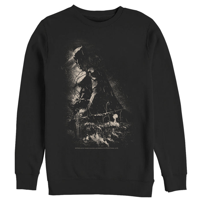 fifth sun Men's Batman Grunge Hero in Shadow Sweatshirt