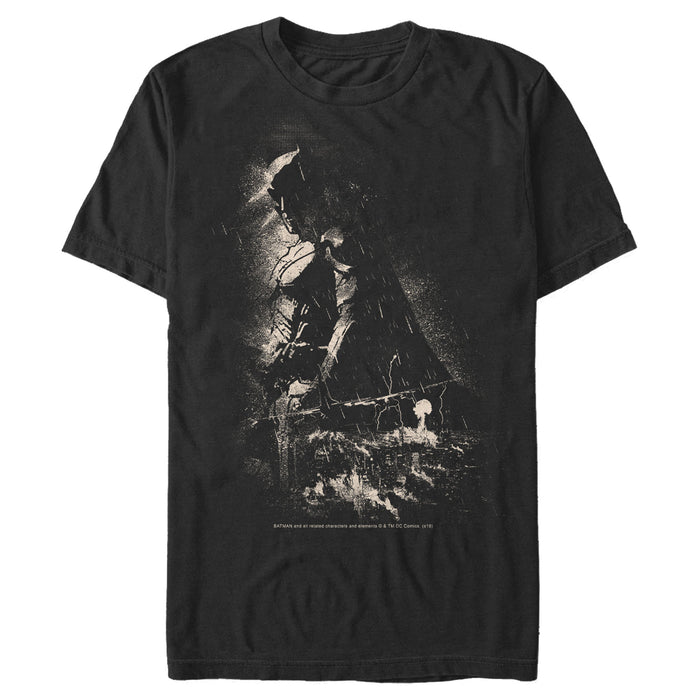 fifth sun Men's Batman Grunge Hero in Shadow T-Shirt