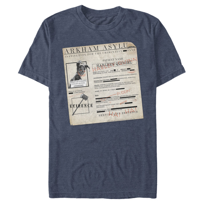 fifth sun Men's Batman Harley Quinn Arkham Asylum Form T-Shirt