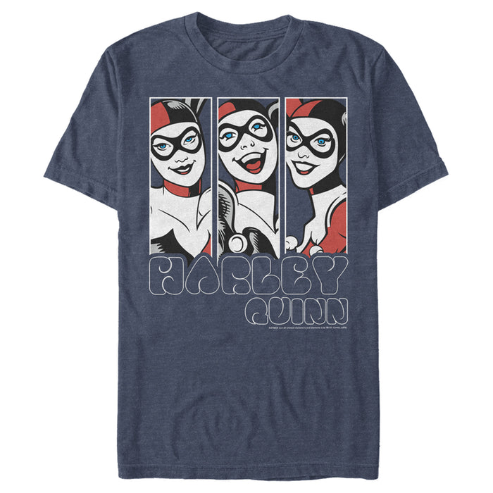 fifth sun Men's Batman Harley Quinn Classic Cartoon Panel T-Shirt