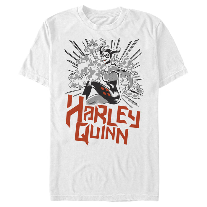 fifth sun Men's Batman Harley Quinn Retro Explosion T-Shirt