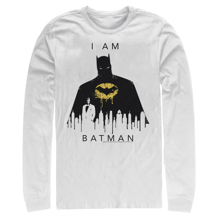 fifth sun Men's Batman I Am Gotham Drip Long Sleeve Shirt