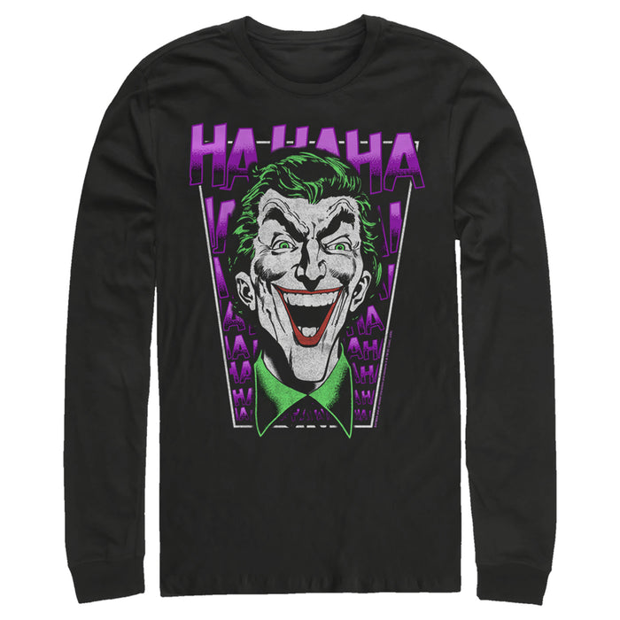 Fifth Sun Men's Batman Joker Ha Ha Frame Long Sleeve Shirt