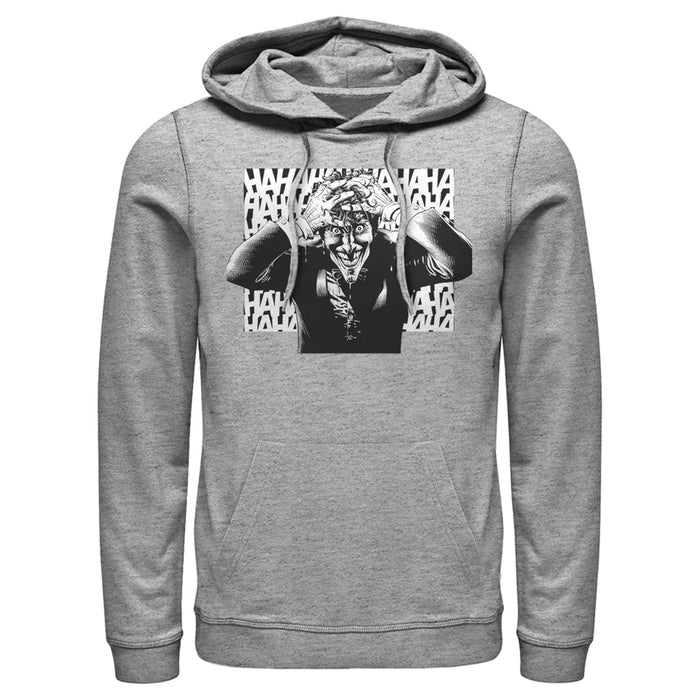 Fifth Sun Men's Batman Joker Hahaha Crazed Look Pull Over Hoodie