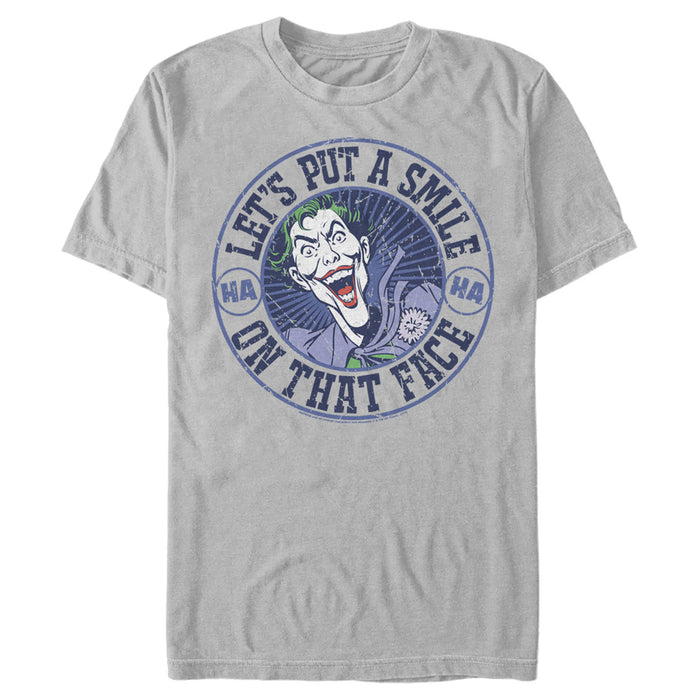 Fifth Sun Men's Batman Joker Let's Put A Smile On That Face T-Shirt