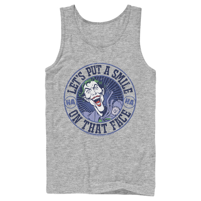 Fifth Sun Men's Batman Joker Let's Put A Smile On That Face Tank Top