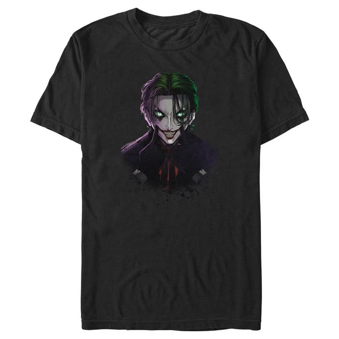 fifth sun Men's Batman Joker Smile Glowing Eyes T-Shirt