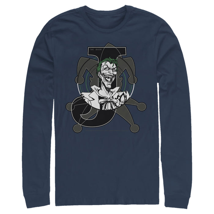 fifth sun Men's Batman Joker Symbol Long Sleeve Shirt