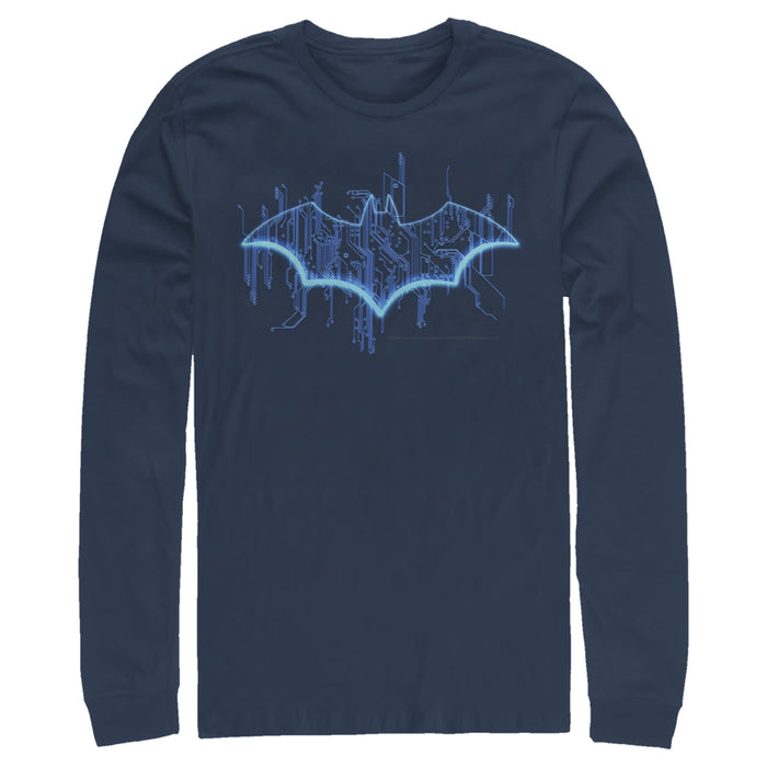 fifth sun Men's Batman Logo Digital Wing Long Sleeve Shirt