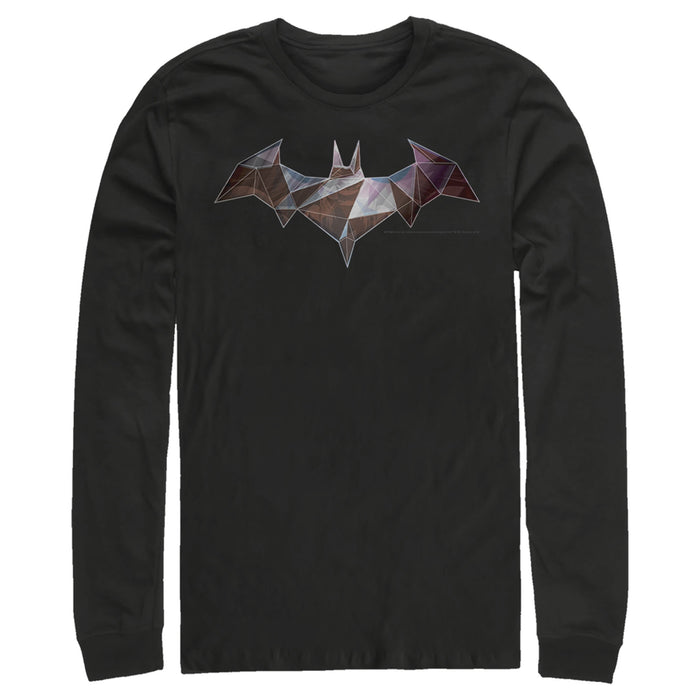 Fifth Sun Men's Batman Logo Geometric Wing Long Sleeve Shirt