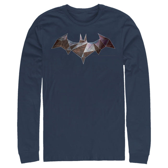 fifth sun Men's Batman Logo Geometric Wing Long Sleeve Shirt
