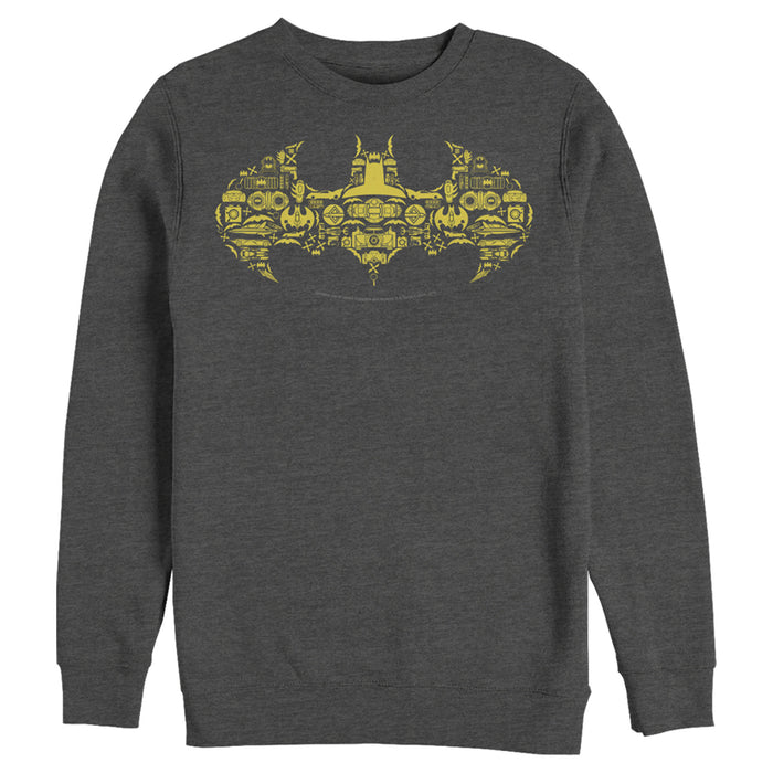 Fifth Sun Men's Batman Logo Icon Collage Sweatshirt