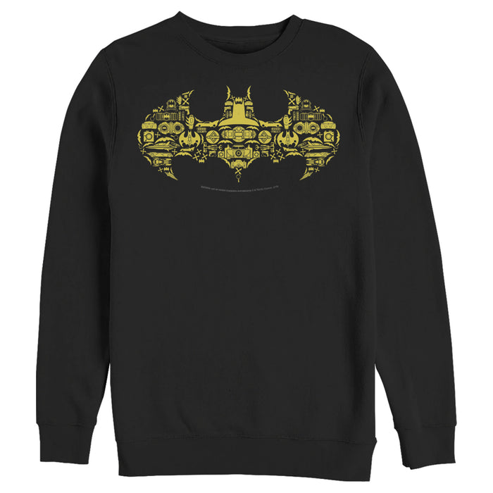 Fifth Sun Men's Batman Logo Icon Collage Sweatshirt
