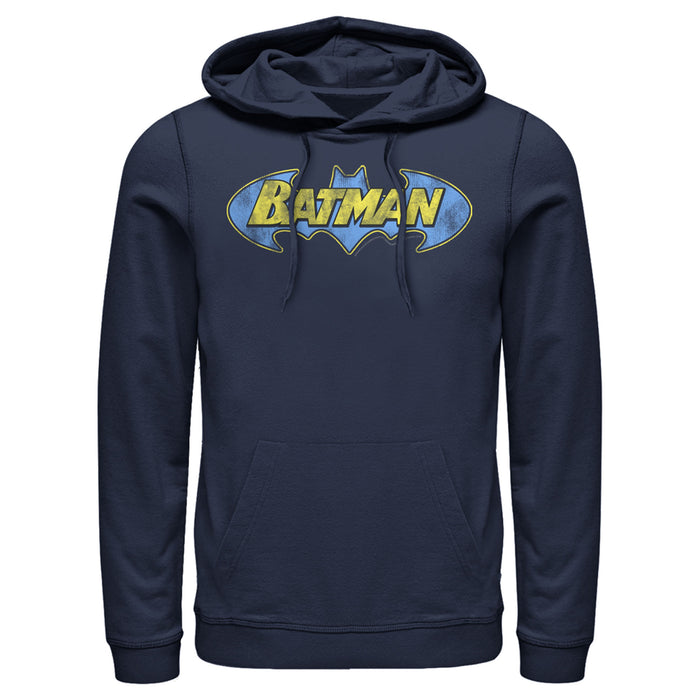 fifth sun Men's Batman Logo Retro Wing Pull Over Hoodie