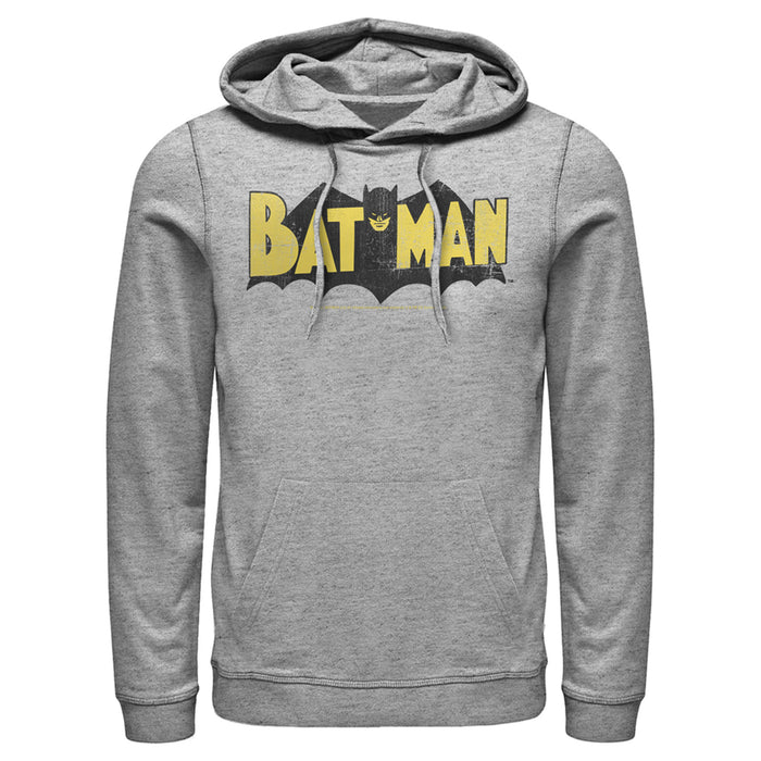 Fifth Sun Men's Batman Logo Vintage Pull Over Hoodie