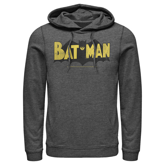fifth sun Men's Batman Logo Vintage Pull Over Hoodie