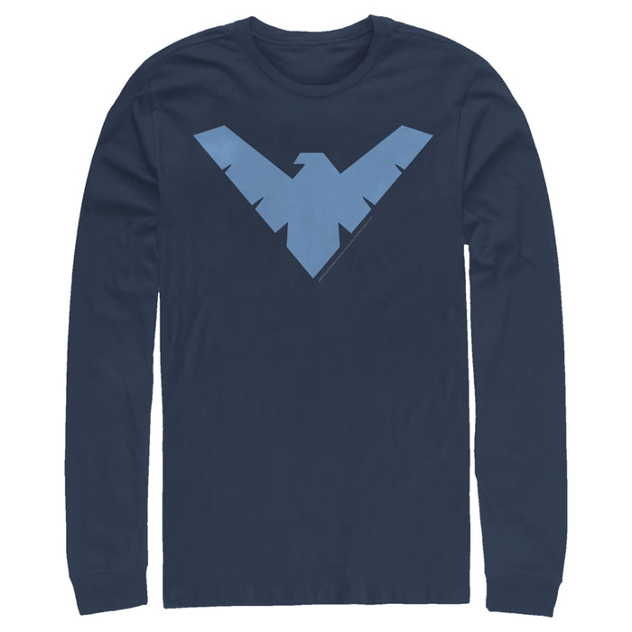 fifth sun Men's Batman Nightwing Logo Long Sleeve Shirt