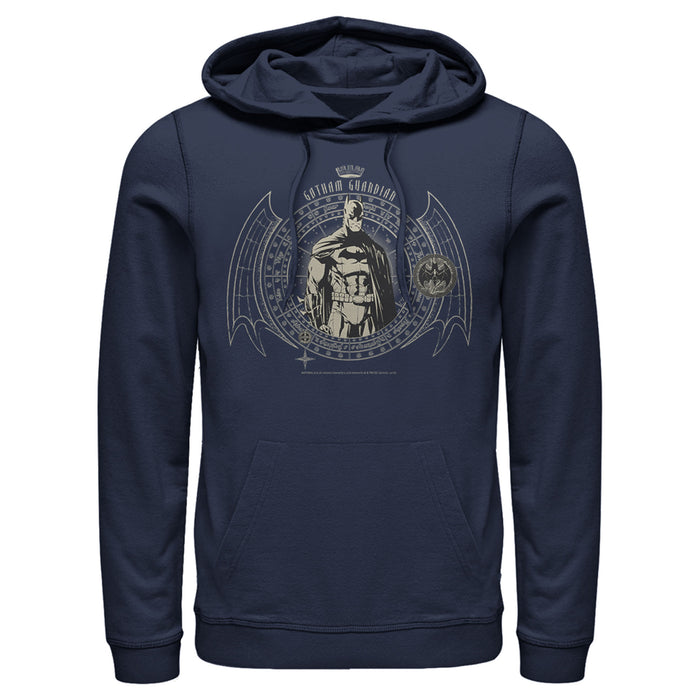 fifth sun Men's Batman Secret Code Circle Pull Over Hoodie