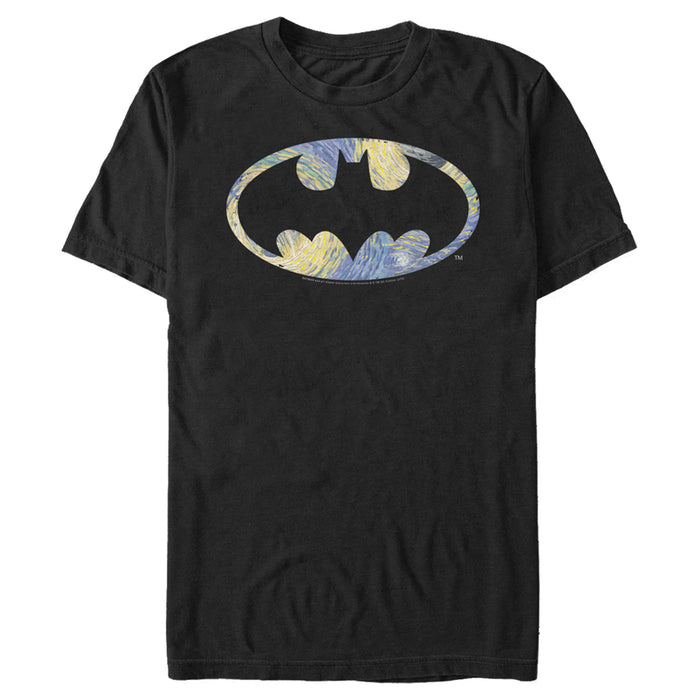 fifth sun Men's Batman Shield Logo Artistic Swirl T-Shirt