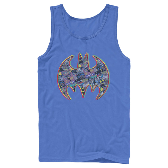 Fifth Sun Men's Batman Shield Logo Comic Panel Tank Top