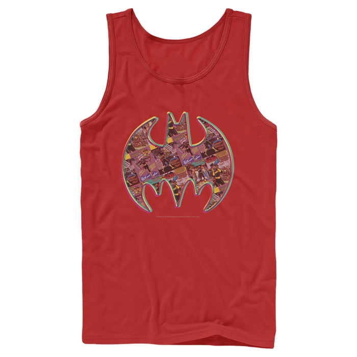 Fifth Sun Men's Batman Shield Logo Comic Panel Tank Top