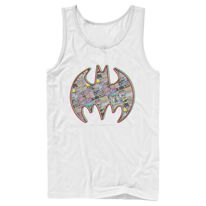 fifth sun Men's Batman Shield Logo Comic Panel Tank Top