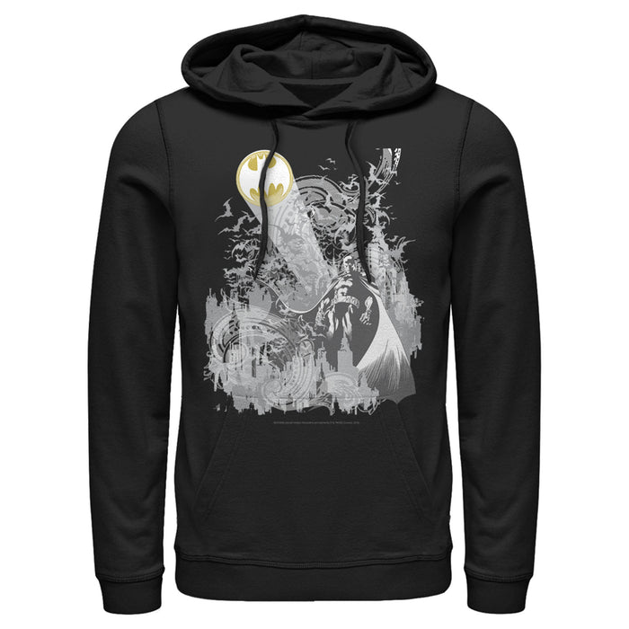 Fifth Sun Men's Batman Signal In The Sky Pull Over Hoodie