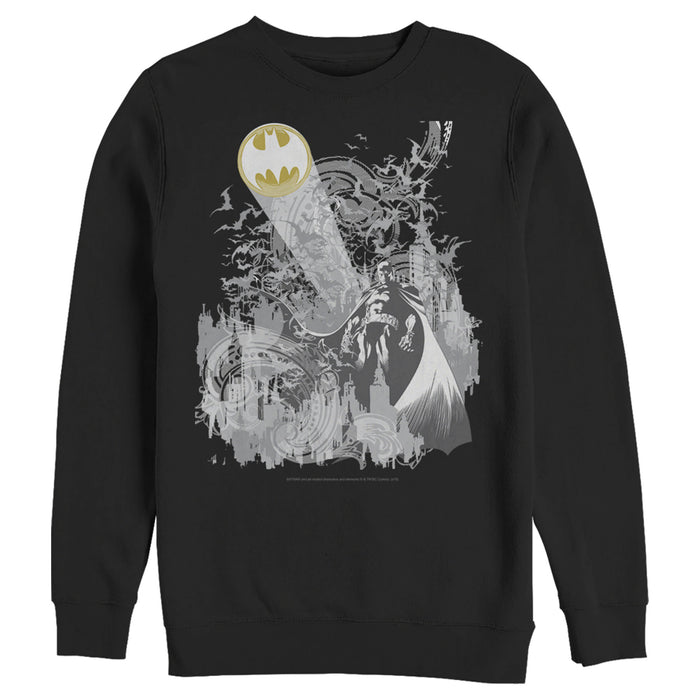 Fifth Sun Men's Batman Signal In The Sky Sweatshirt
