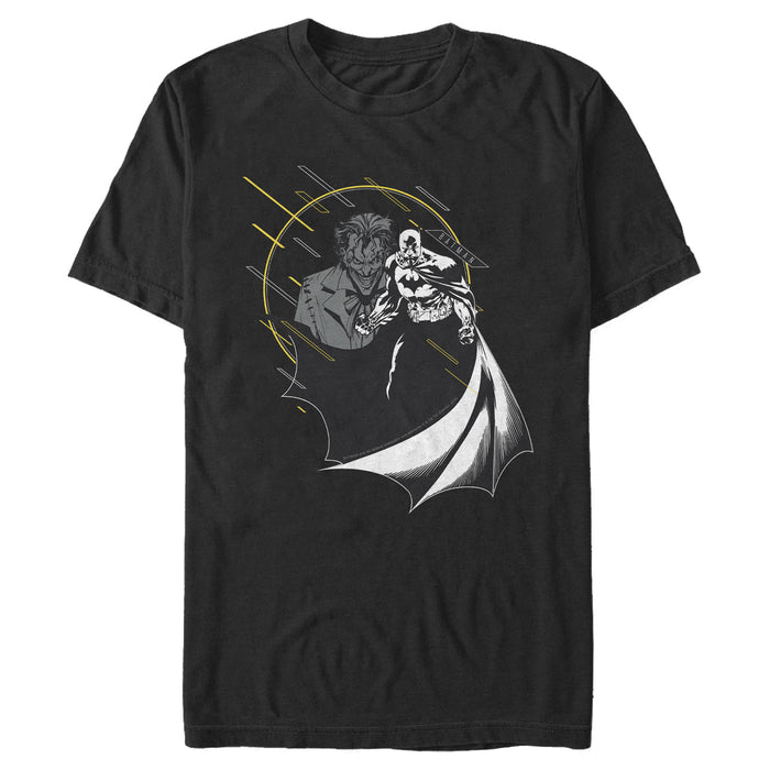 fifth sun Men's Batman The Caped Crusader and Joker T-Shirt