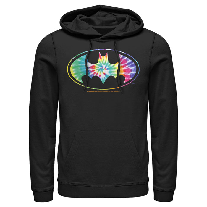 Fifth Sun Men's Batman Tie Dye Logo Pull Over Hoodie