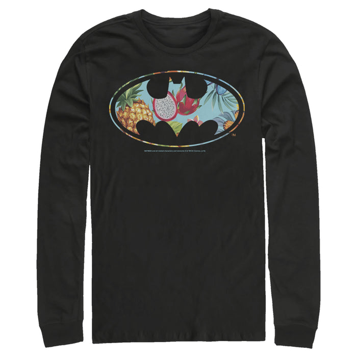 Fifth Sun Men's Batman Tropical Logo Long Sleeve Shirt