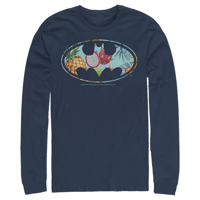 fifth sun Men's Batman Tropical Logo Long Sleeve Shirt