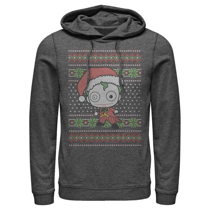Fifth Sun Men's Batman Ugly Christmas Chibi Joker Pull Over Hoodie