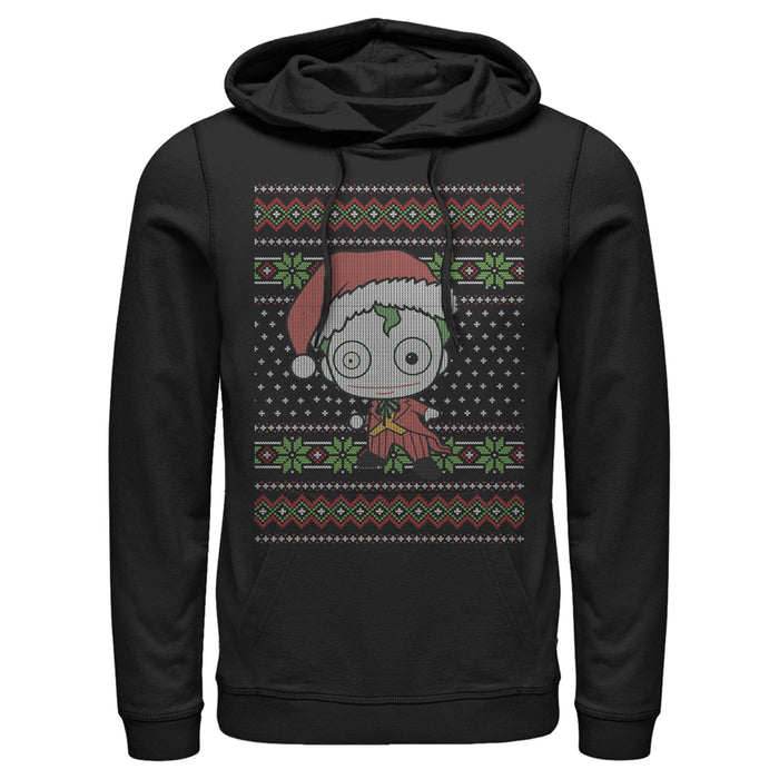 Fifth Sun Men's Batman Ugly Christmas Chibi Joker Pull Over Hoodie