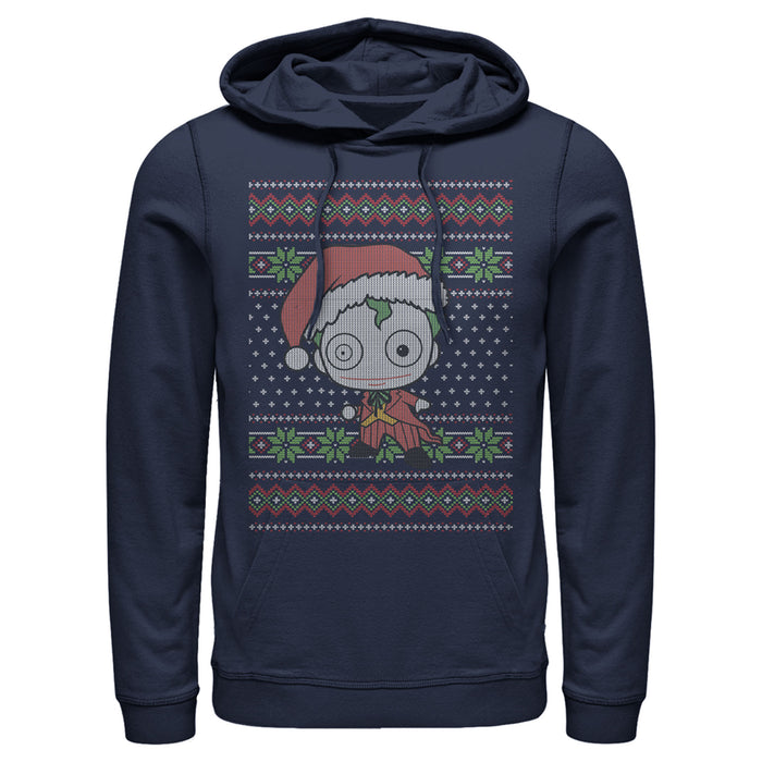 fifth sun Men's Batman Ugly Christmas Chibi Joker Pull Over Hoodie