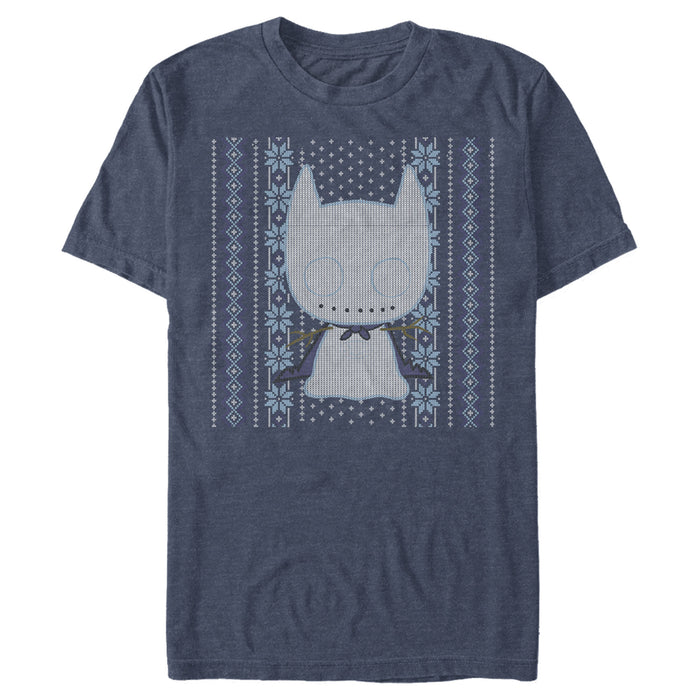 Fifth Sun Men's Batman Ugly Christmas Chibi Snow Bat T-Shirt