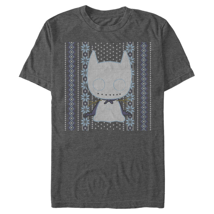 Fifth Sun Men's Batman Ugly Christmas Chibi Snow Bat T-Shirt