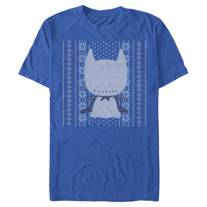 Fifth Sun Men's Batman Ugly Christmas Chibi Snow Bat T-Shirt
