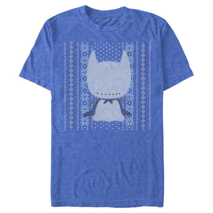 fifth sun Men's Batman Ugly Christmas Chibi Snow Bat T-Shirt