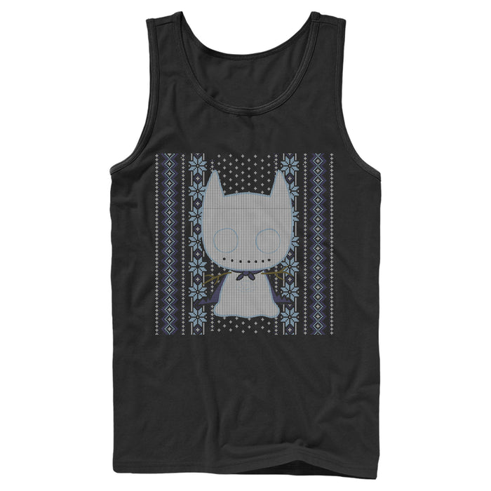 Fifth Sun Men's Batman Ugly Christmas Chibi Snow Bat Tank Top