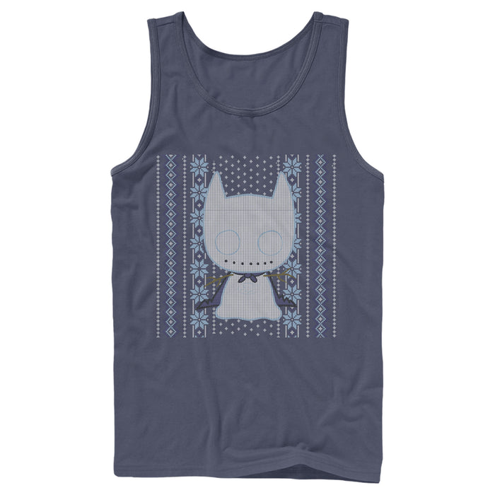 fifth sun Men's Batman Ugly Christmas Chibi Snow Bat Tank Top