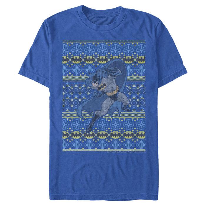 fifth sun Men's Batman Ugly Christmas Dark Knight Fist T-Shirt