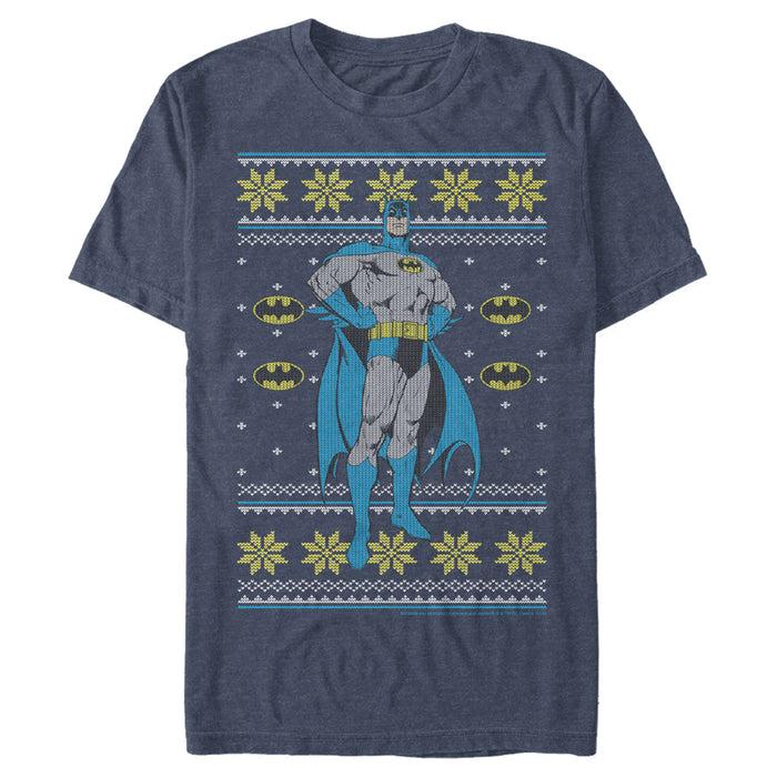 Fifth Sun Men's Batman Ugly Christmas Dark Knight Pose T-Shirt