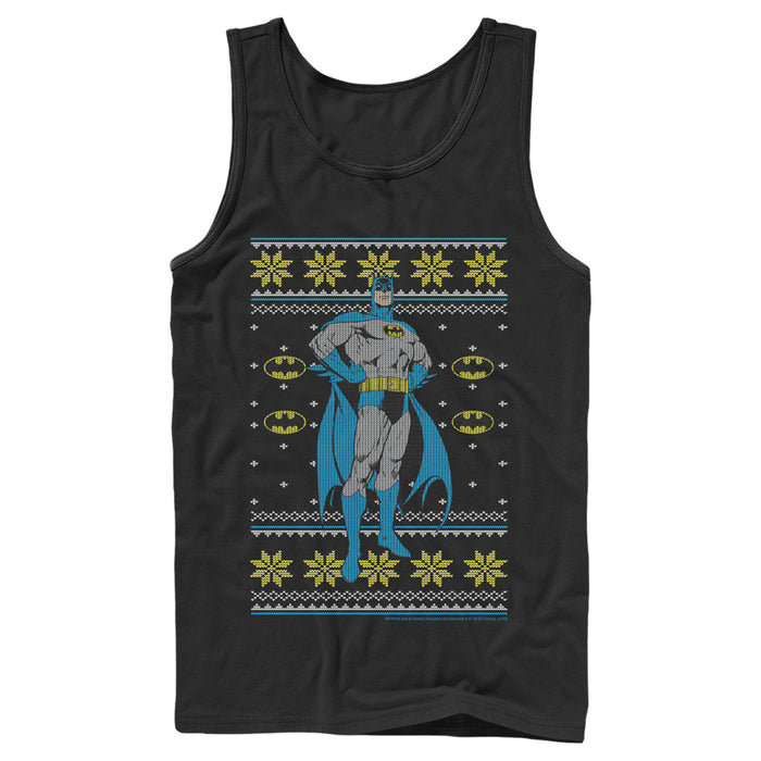 Fifth Sun Men's Batman Ugly Christmas Dark Knight Pose Tank Top